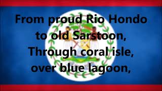 NATIONAL ANTHEM BELIZE lyrics 2022 [upl. by Porett]