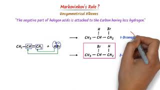 markovnikov and anti markovnikov organic chemistry  الإضافة بقاعدة مارك وعكس مارك [upl. by Schalles]