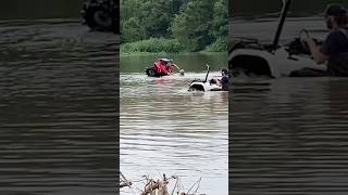 Two Honda 420s water wheeling in river offroadj shorts [upl. by Masera]