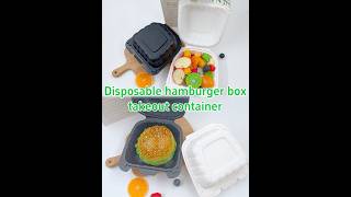 Disposable plastic hamburger takeout container black and whiteleabonpack hamburgerbox plasticbox [upl. by Darach]