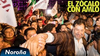 Noroña Celebra triunfo de AMLO en el Zócalo [upl. by Elletsirk]