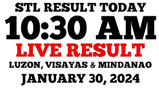 STL Result Today 1030AM Draw January 30 2024 Tuesday STL LIVE Result Luzon Visayas and Mindanao [upl. by Tacklind813]