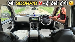 OUR SCORPIO N INTERIOR MODIFIED  पूरी LOOK ही बदल दी 🤍 [upl. by Ojadnama91]