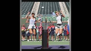 HSIEH SUWei amp ELISE MERTENS DUO CHAMPION IN WOMENs Doubles Tennis at BNP PARIBAS Indian Wells [upl. by Chapnick]