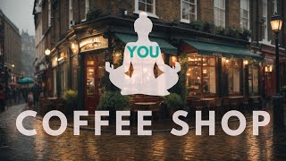 Your 59minutes Coffee Shop Ambience on a rainy Day with smooth piano music  London🇬🇧 [upl. by Virgina693]