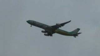 BWIA Caribbean Airlines Airbus A340300 FlyBy [upl. by Uda]