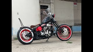 quotAngiequot Custom Harley Softail Bobber Build [upl. by Weidman400]