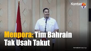 Menpora Indonesia Sangat Aman Tim Bahrain Tak Usah Takut  KONTAN News [upl. by Keese]