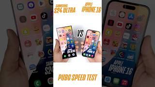 Samsung Galaxy S24 Ultra vs Apple iPhone 16  Speed Test iphone16 s24ultra pubgtest bgmi [upl. by Eelegna486]