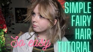 Simple and Easy Fairy hair tutorial  EnchantingHairIdeas FantasyHairInspiration DIYFairyHair [upl. by Derry]