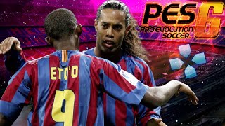 PES 6 PPSSPP CAMERA PS4 REALISTIC GRAPHICS  FC BARCELONA VS INTER MILAN GAMEPLAY [upl. by Spector470]