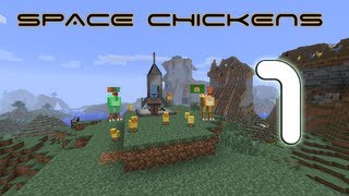 Minecraft Space Chickens  E01  Galacticraft and Chococraft [upl. by Collum511]