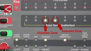 CTec  How to Disable Enable Zones and Other Functions on a CFP Conventional Fire Alarm Panel [upl. by Notyal]