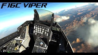 F16C Viper Cockpit View Landing DCS [upl. by Wenn202]