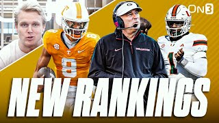 NEW College Football Playoff Rankings  Tennessee Confident  Georgia Poised  Miami Oregon Texas [upl. by Nuaj]