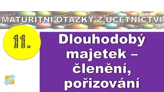 Maturitní otázka z Účetnictví Dlouhodobý majetek  členění pořizování [upl. by Schouten]