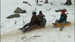 SLEDGE RIDE SONMARG Kashmir December [upl. by Arekahs]