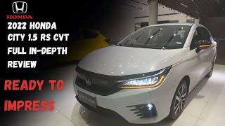 2022 Honda City 15 RS CVT Full InDepth Review  Walkaround  Platinum White Pearl [upl. by Cirdek]