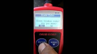 Diagnostic Car Scanner MS309 on Nissan Xtrail ECU Clear DTC [upl. by Law132]