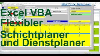 Einstellungen für ActiveX Steuerelemente Flexibler Schichtplaner und Dienstplaner in Excel VBA [upl. by Attelliw]