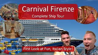 Carnival Firenze Ship Tour Your First Look At Public Spaces On Board [upl. by Macleod159]