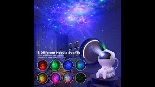 Astronaut Star Projector Night Light with Remote Control 360 Adjustable Design Bedroom Nebula Galaxy [upl. by Aisset]