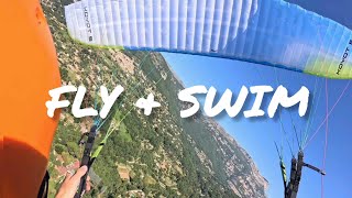 FLY amp SWIM  Vol dété en parapente avec travail des exercices de base [upl. by Ahsirek]