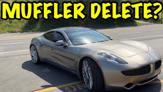 Fisker Karma w MUFFLER DELETE UNEXPECTED RESULT [upl. by Imtiaz]