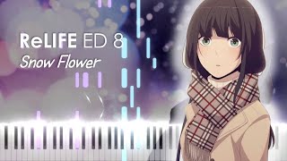 ReLIFE ED Ep 8  Yuki no Hana  雪の華【Mika Nakashima】 Piano Tutorial [upl. by Mckay]