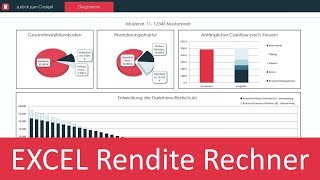 Immobilien Rendite Rechner  Das Original von Excel für Immobilien  Immobilien Rendite berechnen NB [upl. by Ettedranreb]