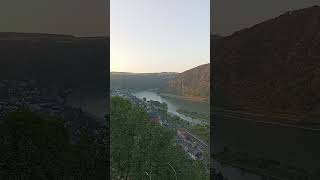 200924 Burg Schönburg in Oberwesel abendl Blick auf den Rhein [upl. by Neelyar]