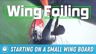 Wing Foiling  How to Knee Start on a Small Wing Board [upl. by Nev781]