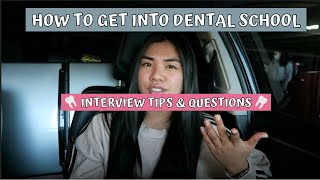 Dental School Interview Tips  Questions [upl. by Eatnoid]