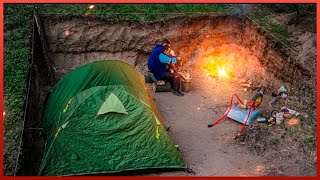 Building the Biggest Log Cabin Hidden UNDERGROUND  by alexwild [upl. by Freeborn]