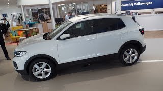 Volkswagen NEW TCross 2019 Style Pure White 17 inch Chesterfield walk around amp detail inside [upl. by Ioves]