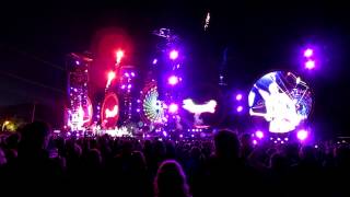 Coldplay Mylo Xyloto Tour Intro  Hurts Like Heaven live  Malieveld The Hague 6 september 2012 [upl. by Atselec]