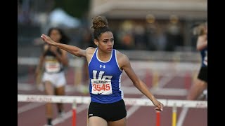 Sydney McLaughlin Breaks US High School Girls 300m Hurdles Record at 2017 Arcadia Invitational [upl. by Leehar]