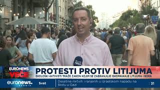 Protest protiv iskopavanja litijuma u Beogradu [upl. by Nosremaj]