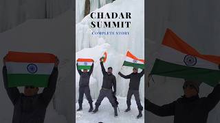 Chadar Summit  Chadar Trek Itinerary  Complete Story chadartrek lehladakh trekking shorts [upl. by Som]