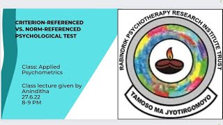 Criterionreferenced vs normreferenced testing RPRIT description available [upl. by Traci]