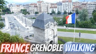 Grenoble France walking tour Grenoble city walking bastille to city center 2021 [upl. by Eilyab]