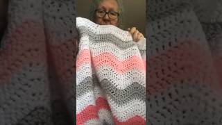 Sharing a ripple stitch baby blanket crochetallday babyblankets shortscrochet [upl. by Yrem496]