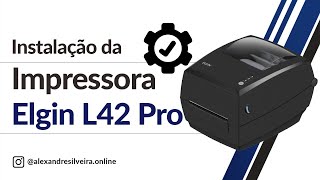 Instalação da impressora Elgin L42 Pro  Alexandre Silveira [upl. by Alina]