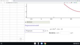 Geogebra  Kalkylblad  Icke linjär regression [upl. by Werdnaed]