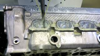 Veicomer make Dimpling Porting in BMW S54B32 Cylinder head With Rottler P69 [upl. by Cobby]