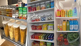 Fridge RestockRefill and Organize PantryOrganization and restocking Tiktoks CompilationASMR [upl. by Anaeco]