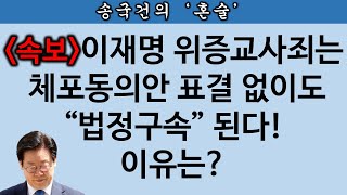 송국건TV 이재명 위증교사 선고 날 법정구속 국회 표결 불필요 [upl. by Elianora]