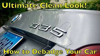 DEBADGING MY E92  How to Easily Debadge Your Car E92 BMW 335i [upl. by Aiket171]