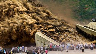 Emergency Water Discharge And Massive Dam Failures Caught On Camera [upl. by Dyal293]