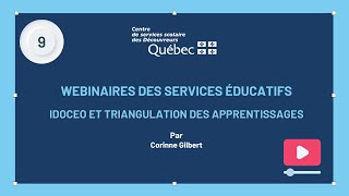 09 Webinaire SÉ  iDoceo et triangulation des apprentissage [upl. by Jeconiah]